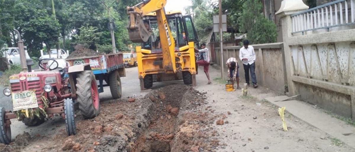AMRUT funds go down the drains in Bhimavaram