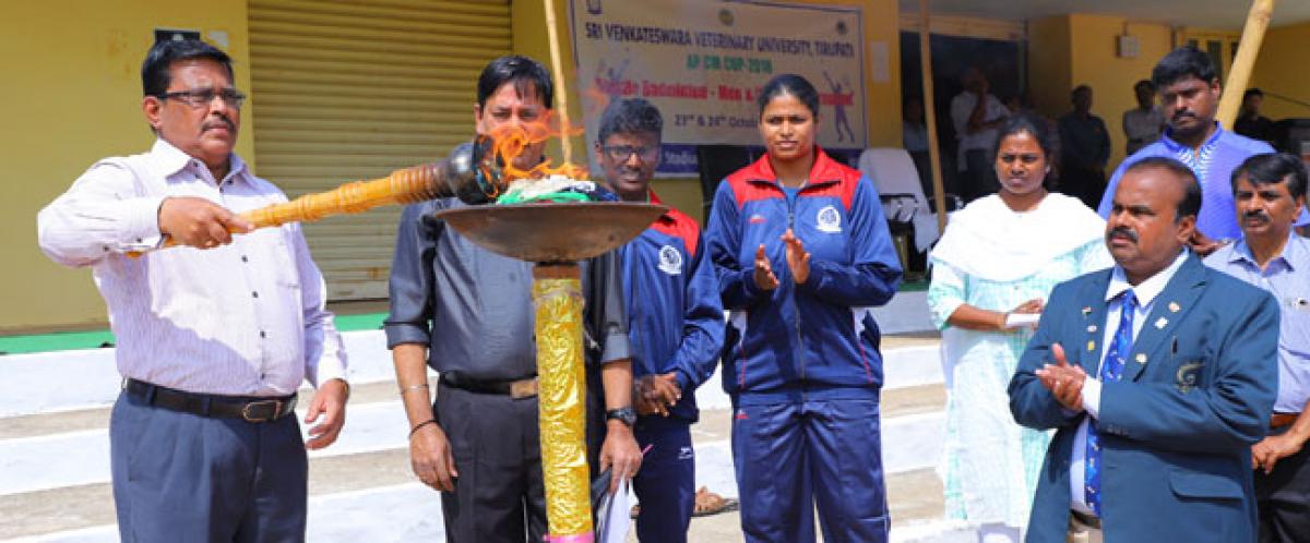 AP CM cup badminton tourney begins at SV Veterinary University