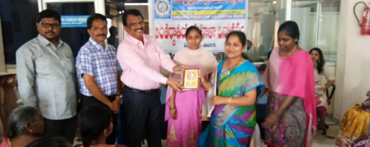 Andhra Pragathi Grameena Bank distributes loans worth 15 crore to Self Help Groups