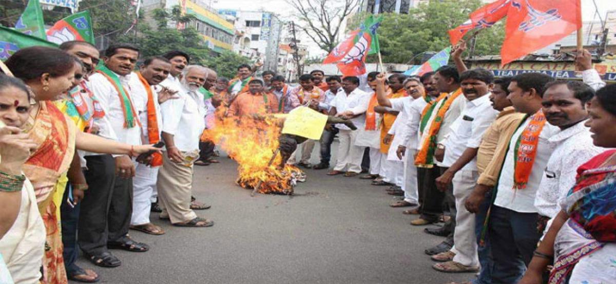 AP CM’s effigy burnt