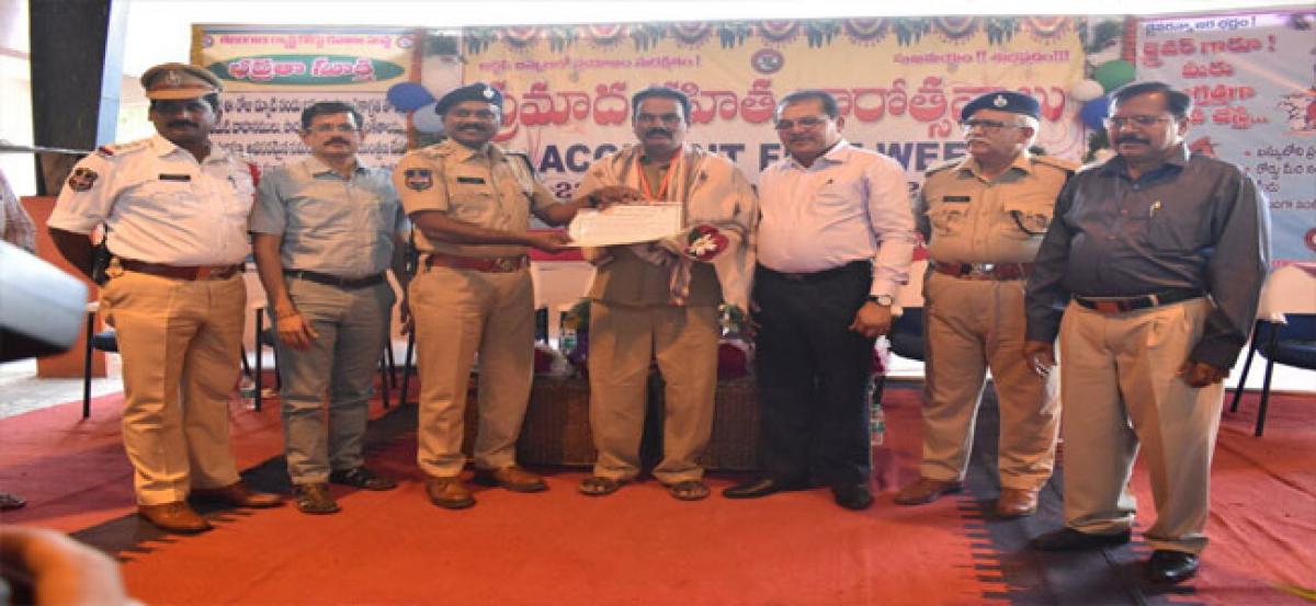 Awards presented to Hyderabad Depot III drivers