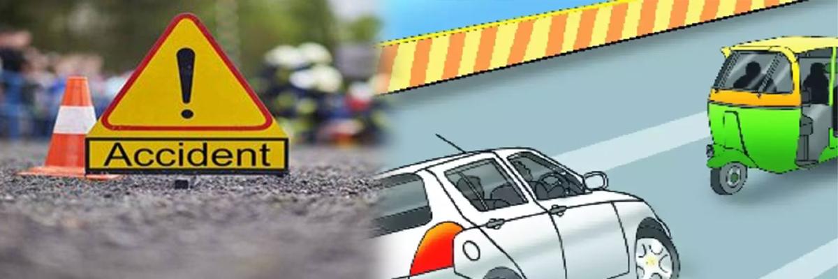 Autorickshaw driver killed, woman hurt in road mishap