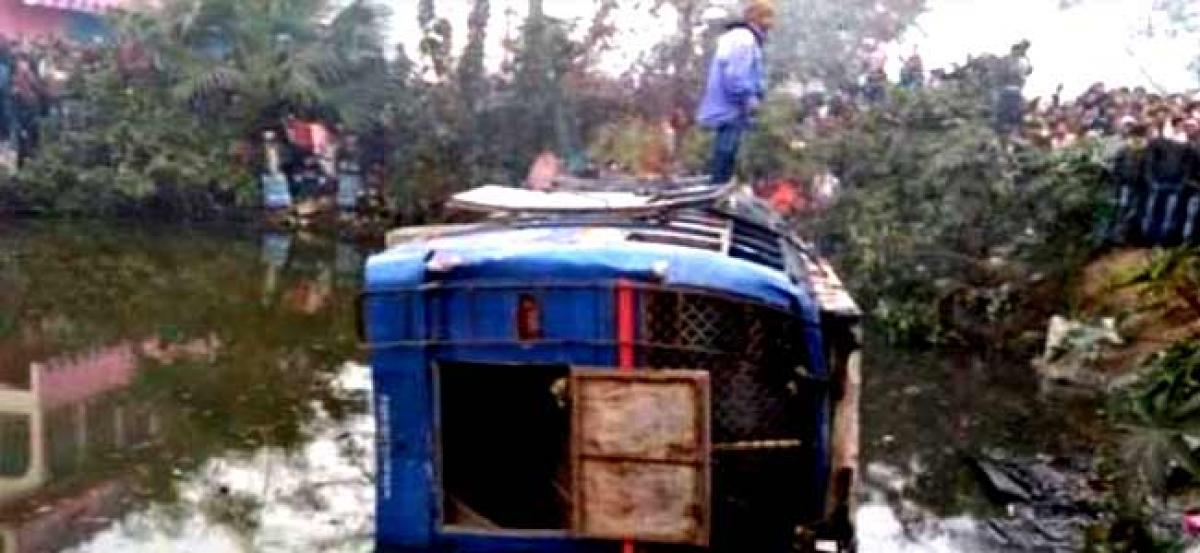 West Bengal: 7 killed, 20 injured after bus slips off road