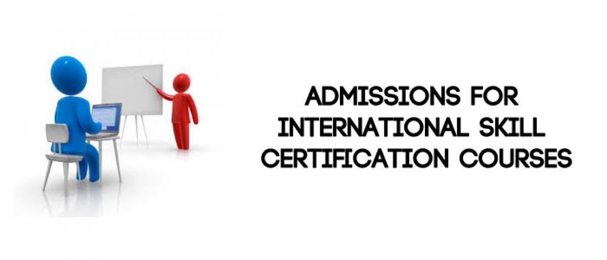 Admissions for International skill certification courses in Nov