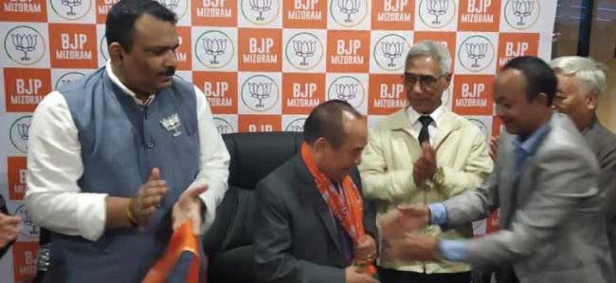 Mizoram Speaker Hiphei resigns from post, Congress; joins BJP