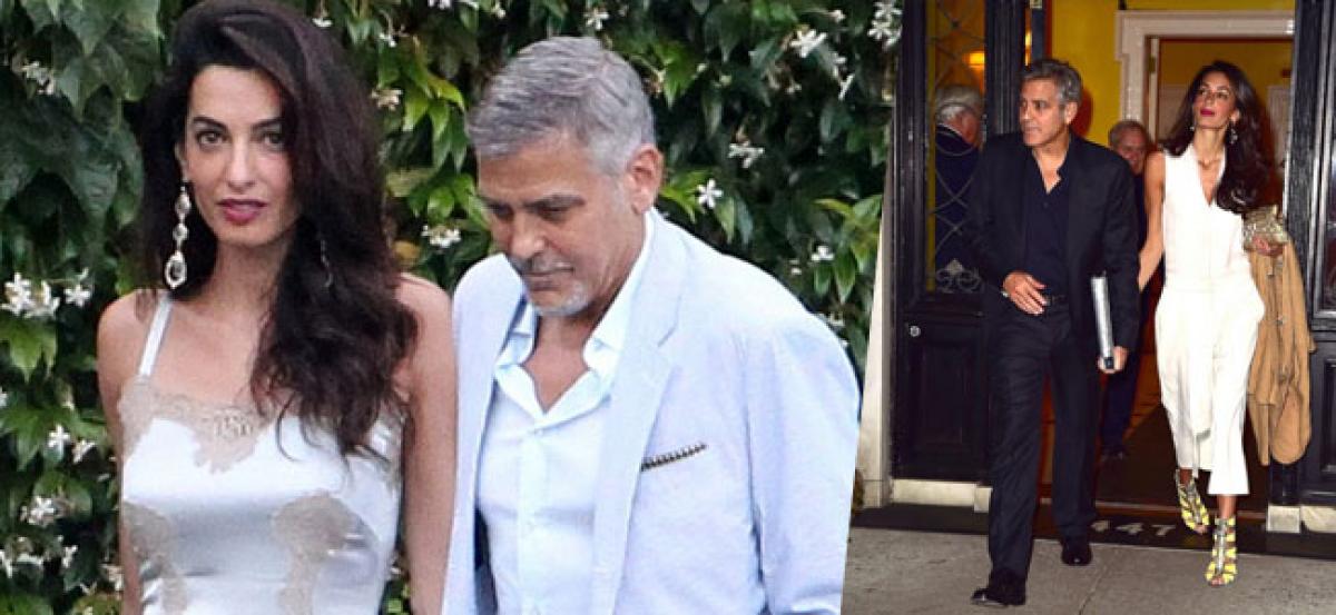 George and Amal Clooney enjoy date night in Italy