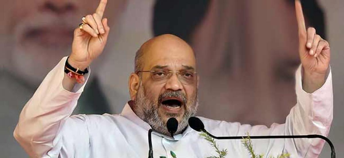 Amit Shahs election bugle in Karimnagar: Only BJP can take on TRS