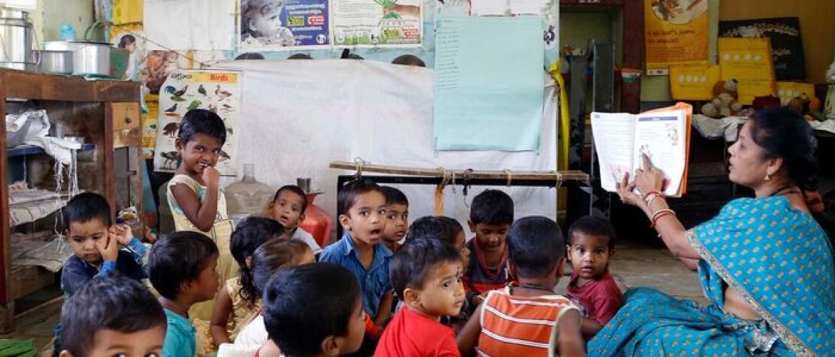 No power, water, toilet at this Anganwadi