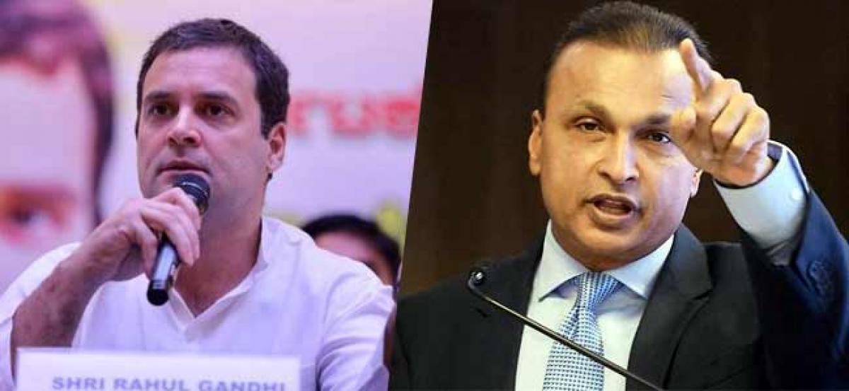 Rahul Gandhi targets Anil Ambani