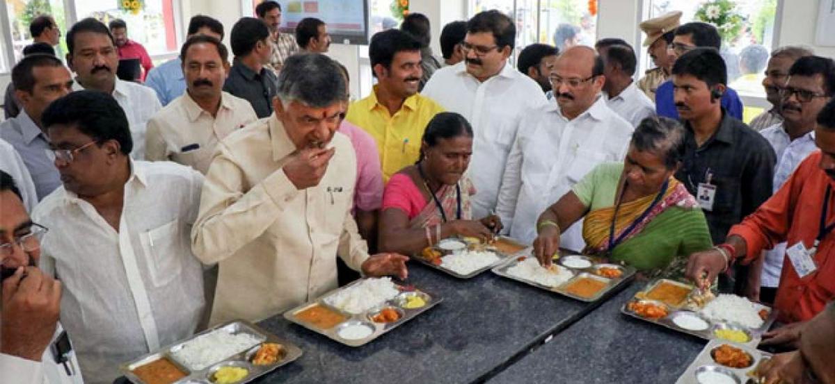 Breakfast, lunch and dinner at Rs 5 each: Andhra Pradesh govt launches 60 Anna Canteens
