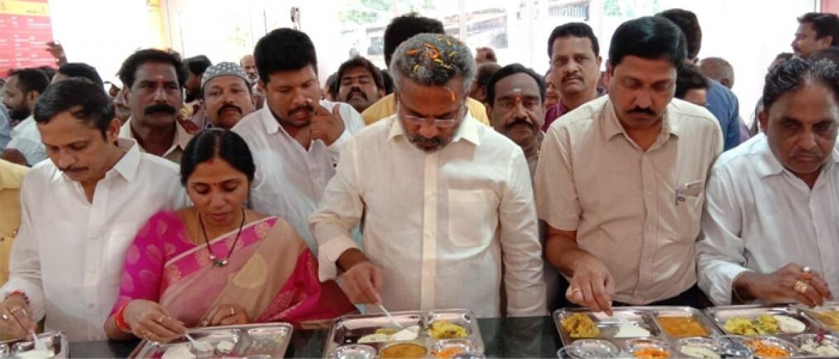 TWO more Anna canteens opened in Kakinada