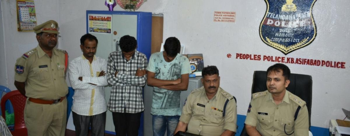 Three held for raping a minor