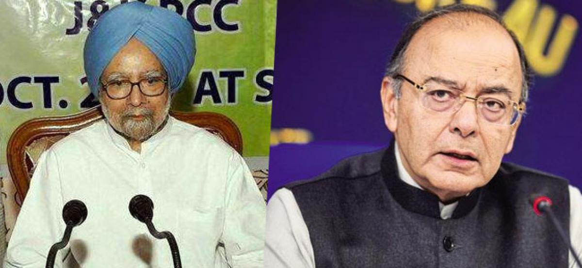 From monumental blunder to 2G, CWG loot: Manmohan Singh and Arun Jaitley spar over state of economy