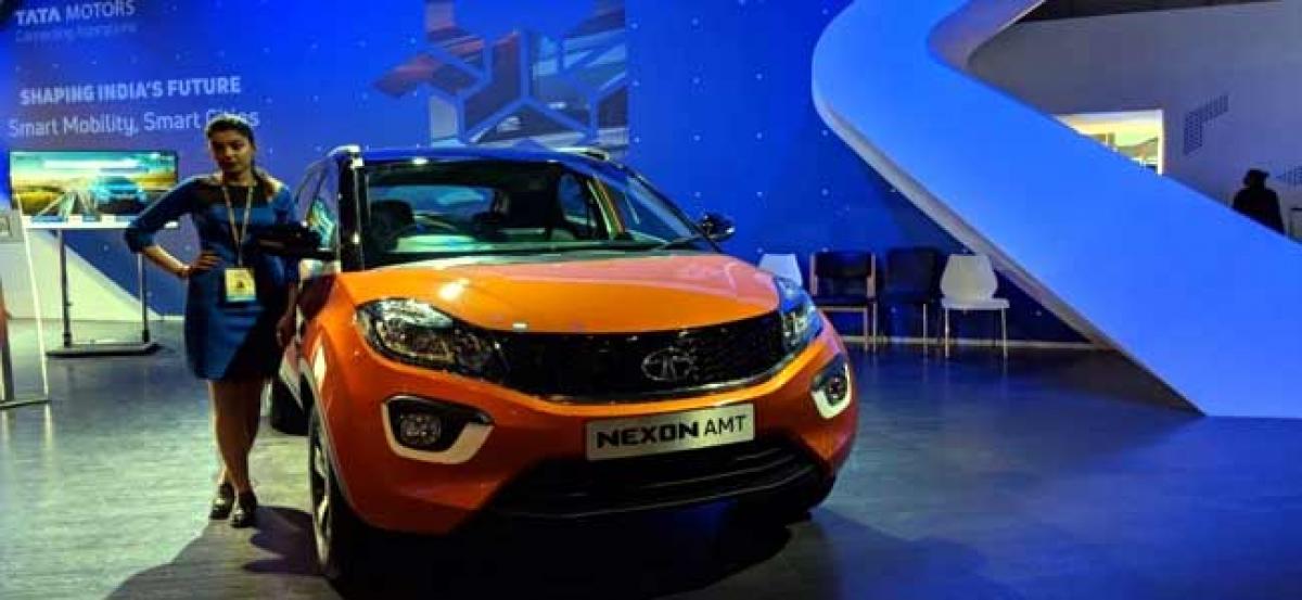 Tata Nexon AMT Showcased At Auto Expo 2018