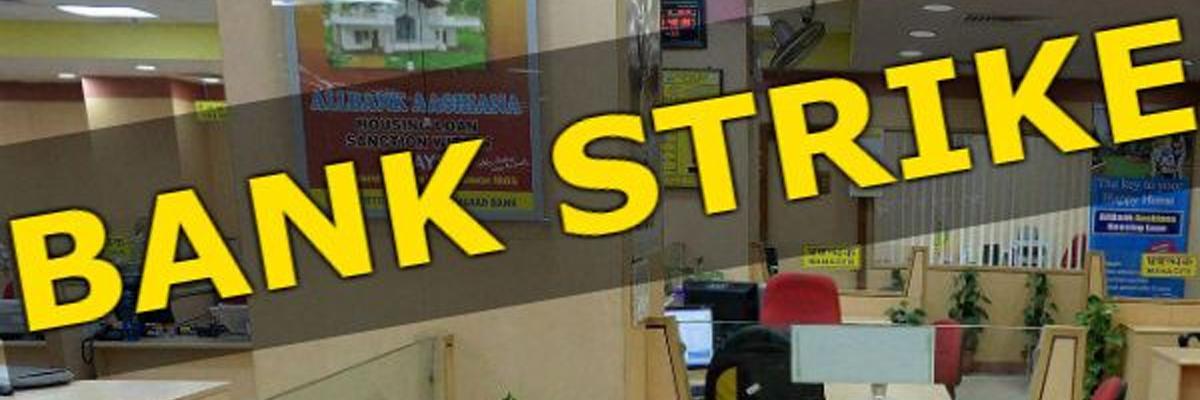 Strike affects bank operations partially