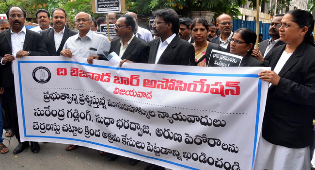 Bezwada Bar members lash out at NDA govt