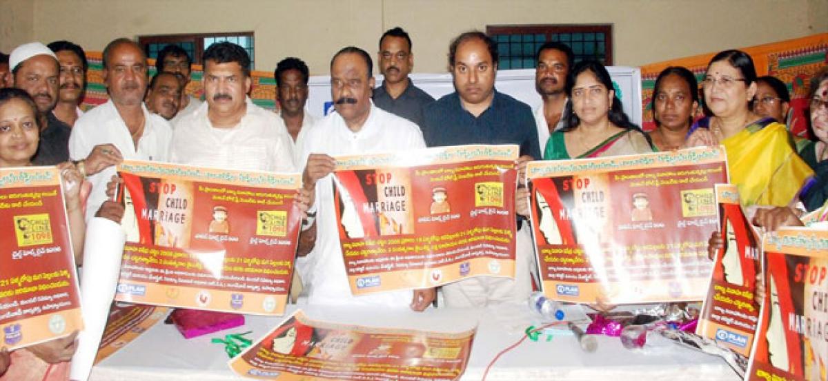 Naini releases poster against child marriages