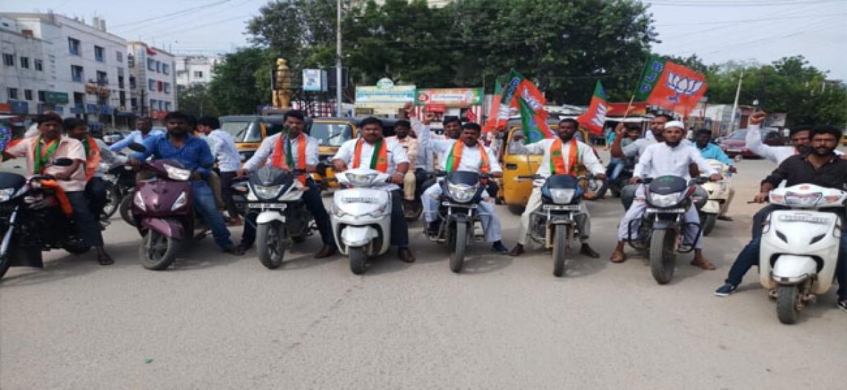 BJP’s Awareness for Change bike rally flagged off