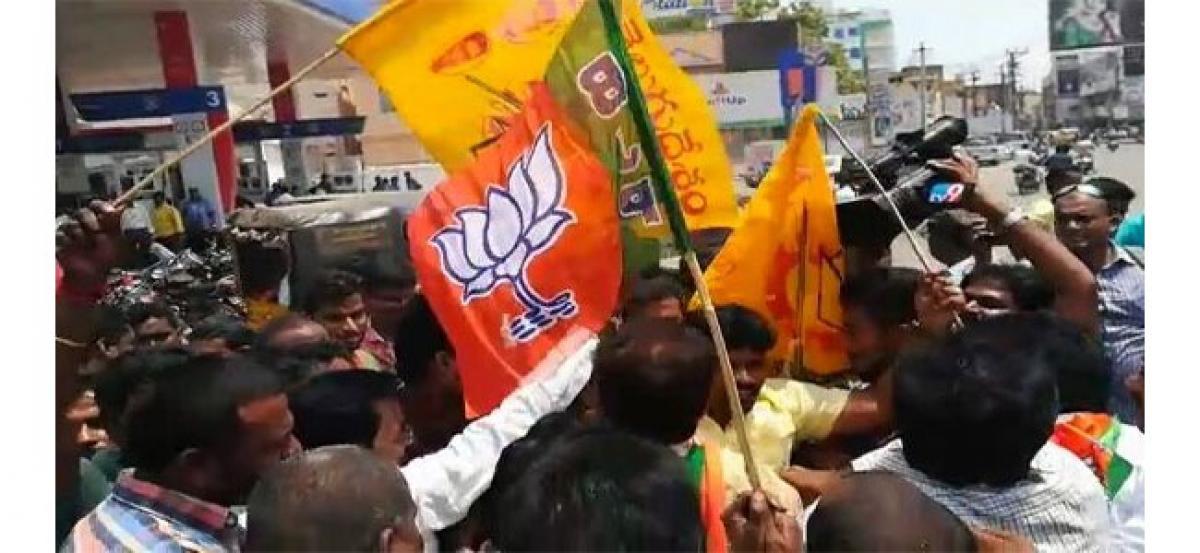 TDP, BJP workers spar over Balayya comments against PM