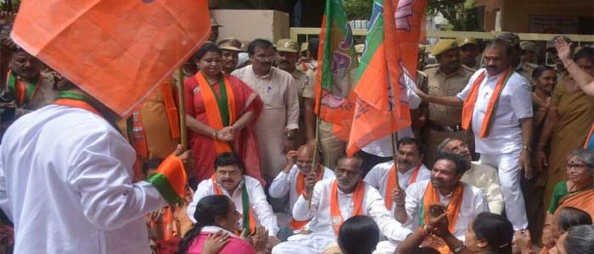 Liberation Day dharna by BJP