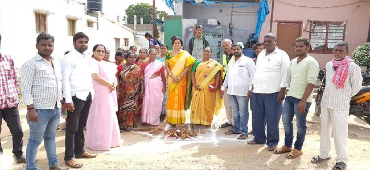 Corporator Lakshmi Prasanna Goud inaugurates underground drainage works