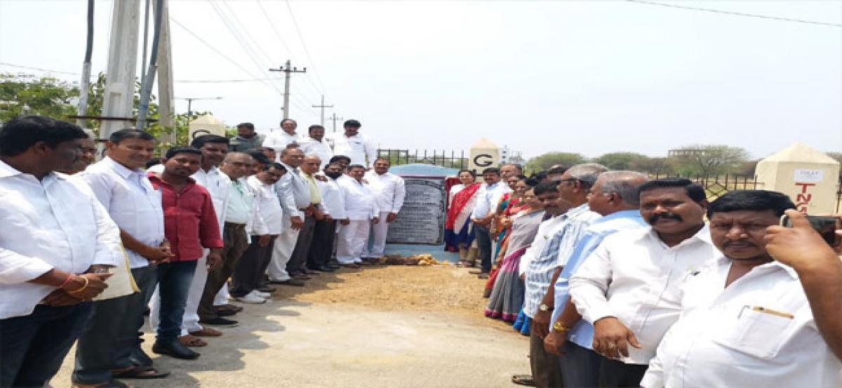 Foundation stone laid for BT road works