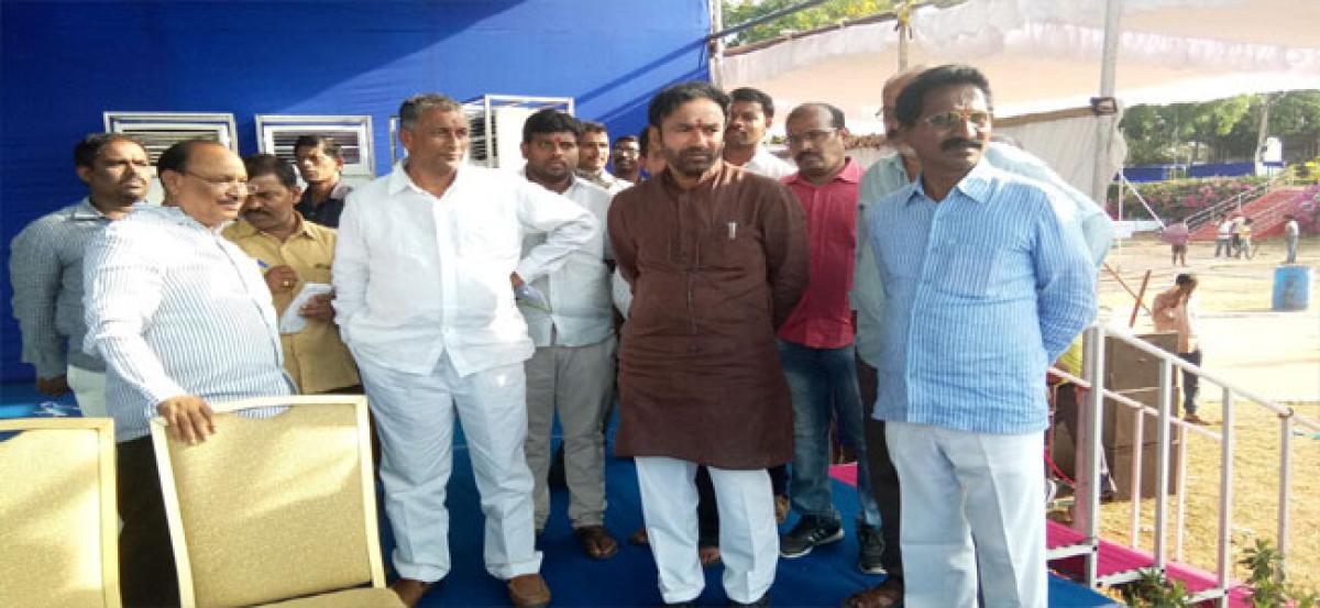 MLAs inspect Bhoomi puja arranagements