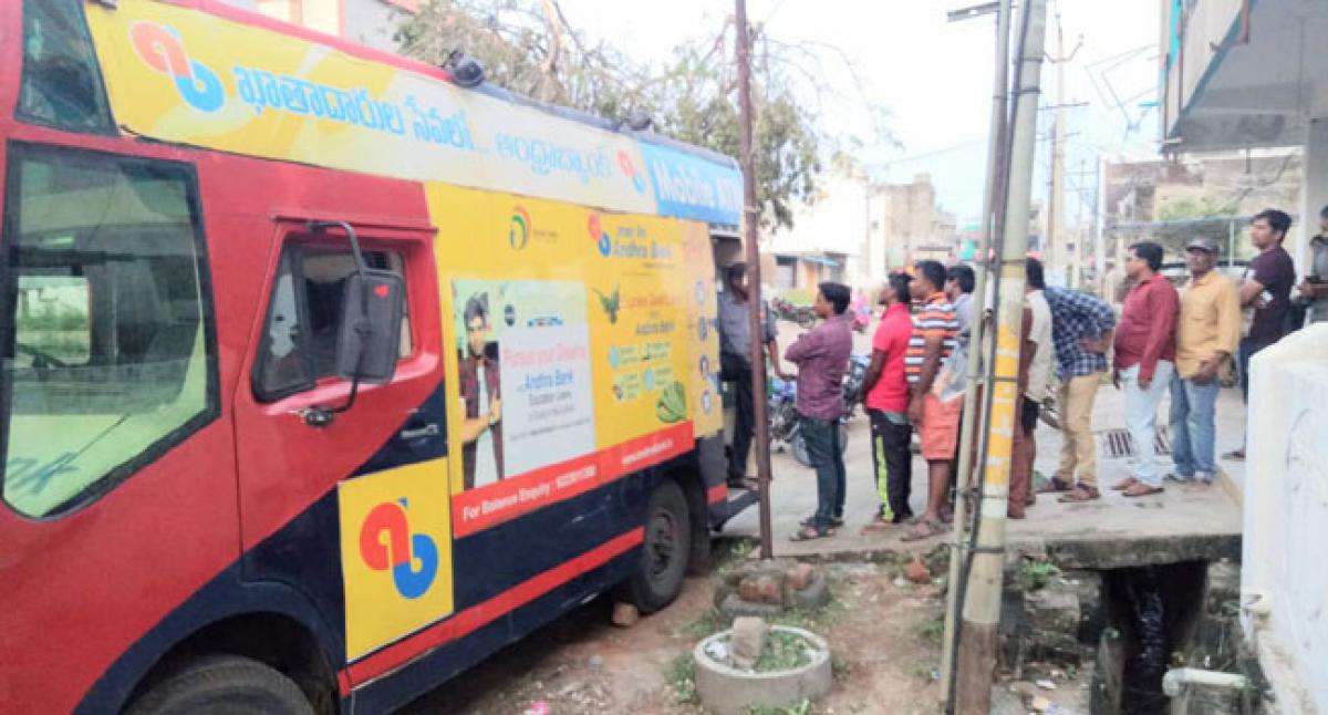 Chandrababu Naidu inaugurates AB mobile ATM at Palasa
