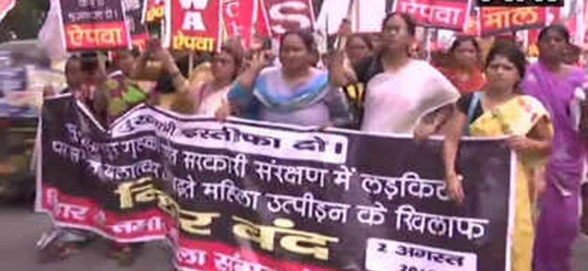 Protest against sexual abuse in Bihar leaves it’s areas shook