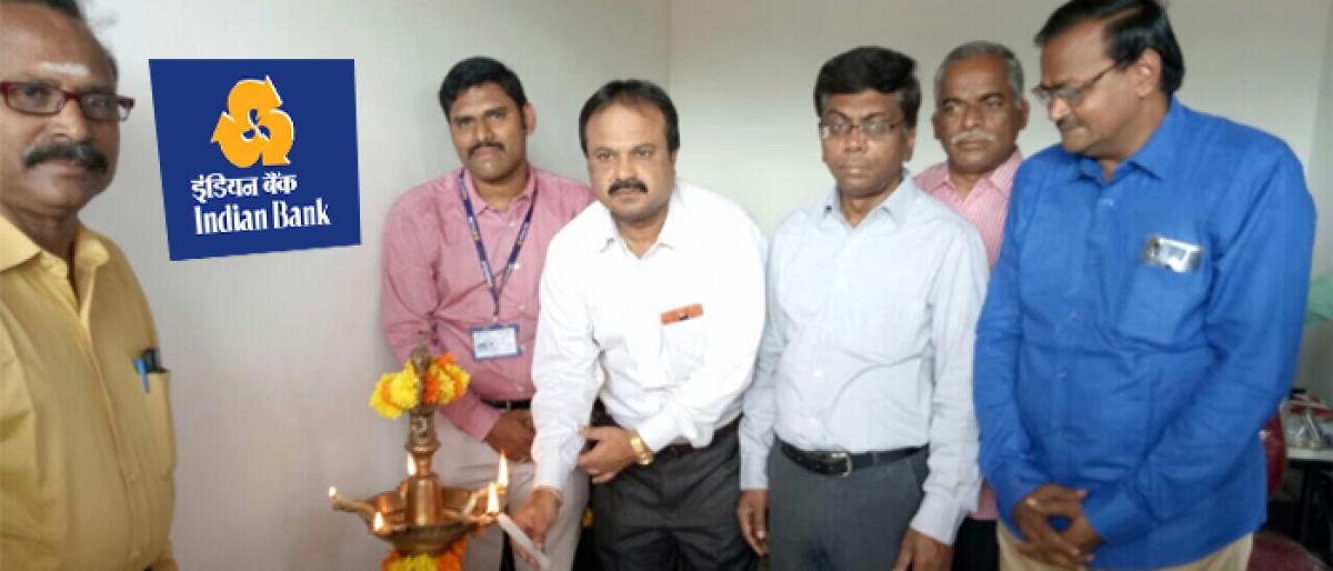 Indian Bank Nunna branch inaugurated by its Zonal Manager MB Suresh Kumar