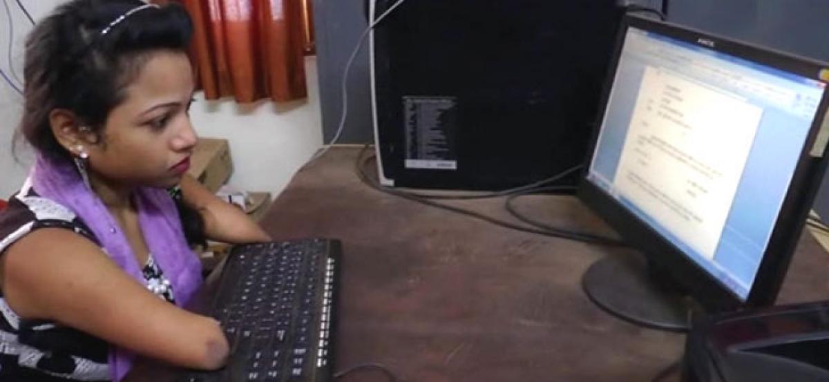 Differently-abled girl gets appointed as computer operator in Bastar