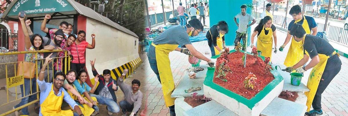 Students practice what theyre taught, take up beautification of Bangalore