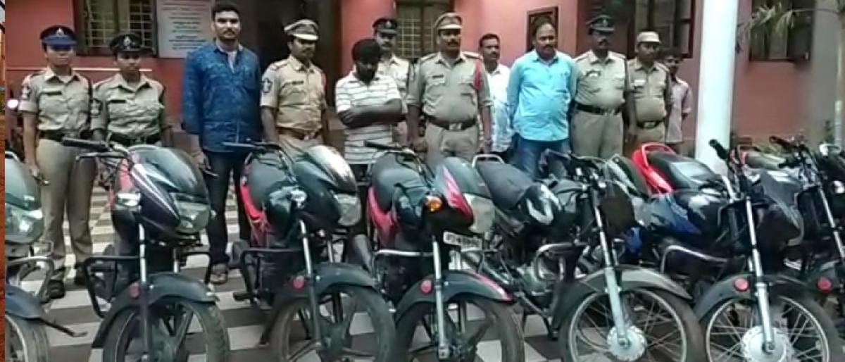 Vehicle-lifter held; 9 bikes recovered