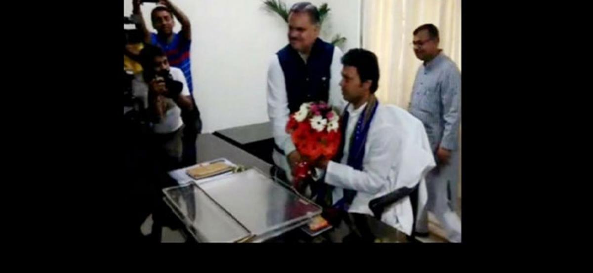 Biplab Kumar Deb takes charge as Tripura CM