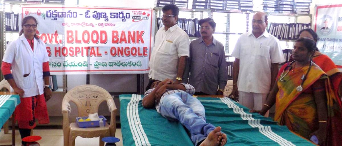 QIS Institute of Technology organises mega blood camp in Ongole