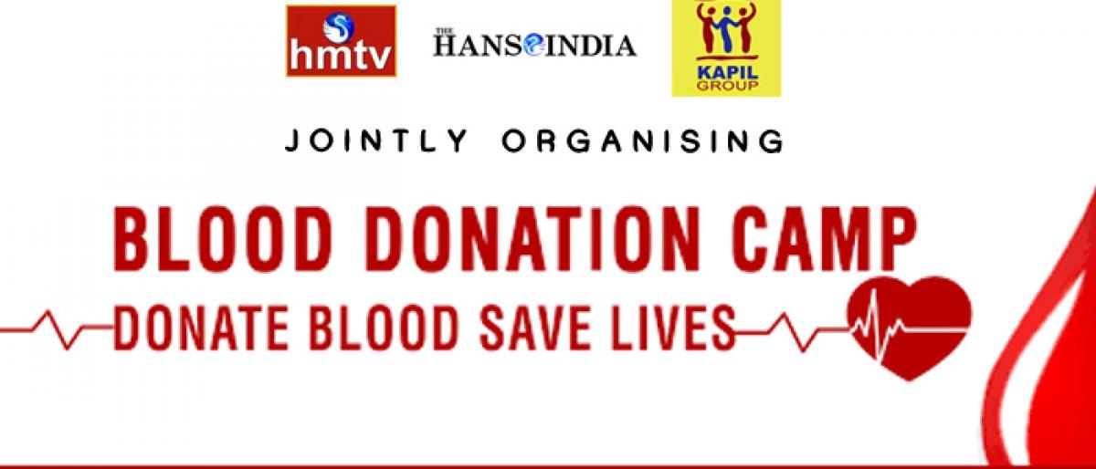 The Hans India Organising Blood Donation Camp Today