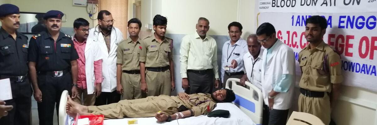 Blood donation camp conducted in Guntur