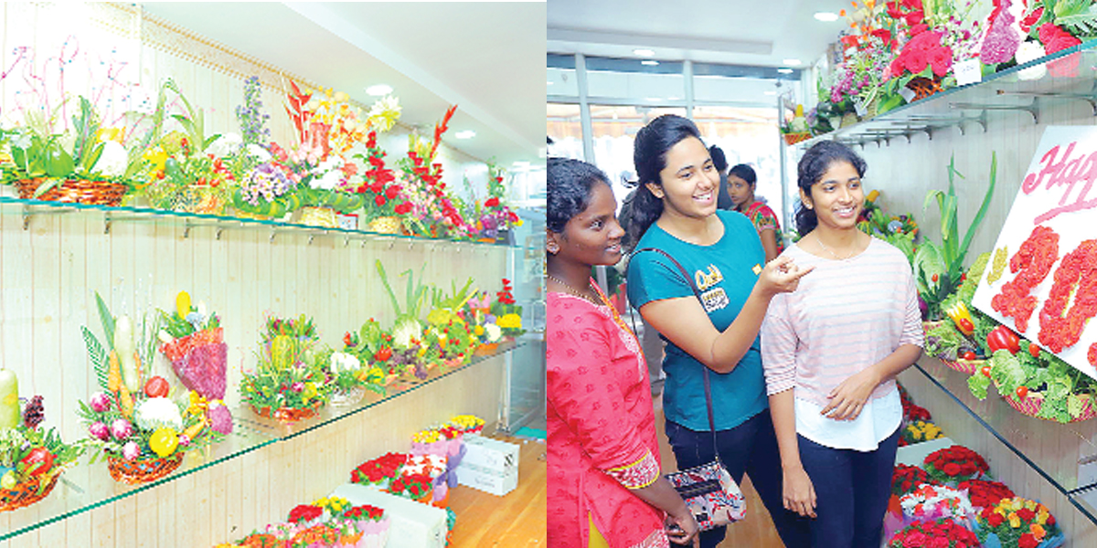 New Year wishes with veg bouquets