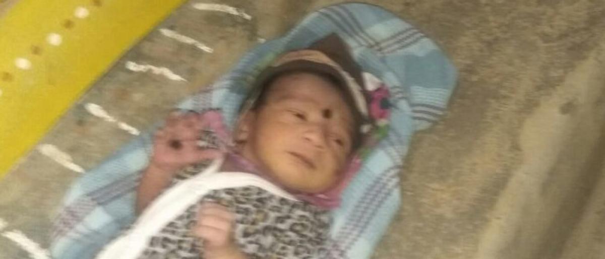 One-month-old baby found abandoned