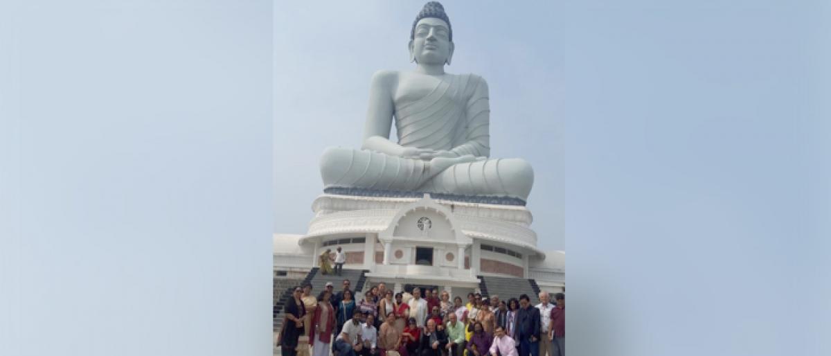 International poets visit Dhyana Buddha sculpture