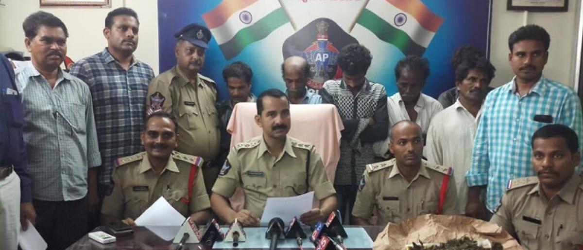Ongole Police arrested six buffalo thieves