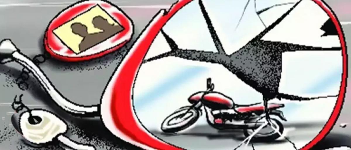 A youngster died in a bus accident at Uppal