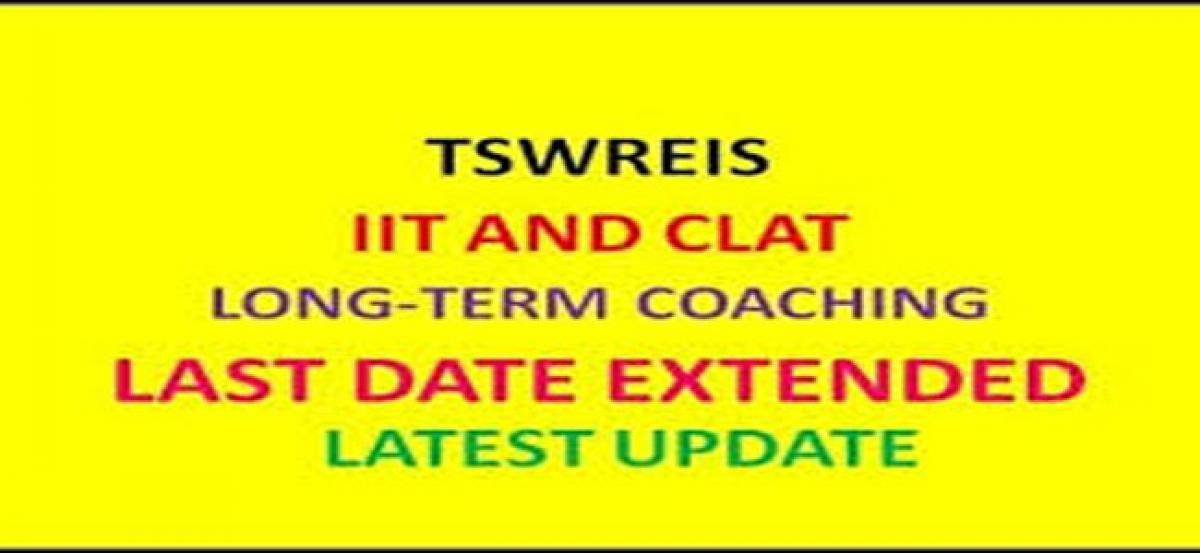 TSWREIS extends date for IIT, CLAT