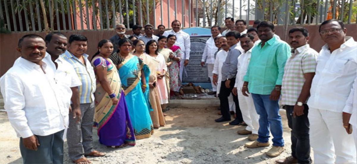 Stone laid for 2 CC road projects