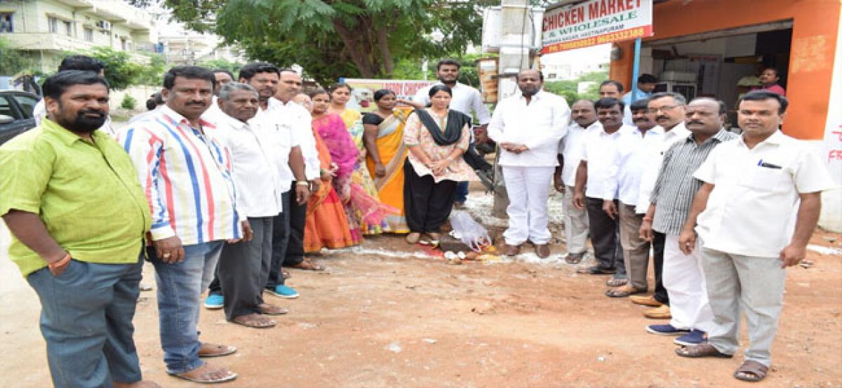 CC road works at Dwarka Nagar begins