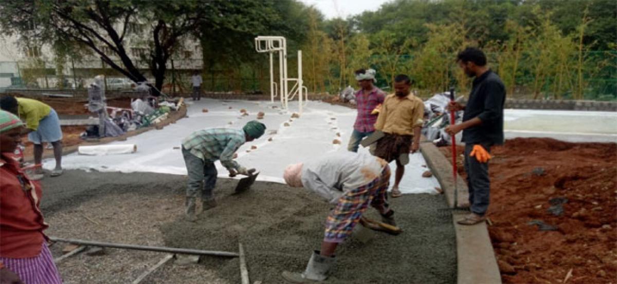 Pervious concrete to help recharge groundwater at Durgam Cheruvu