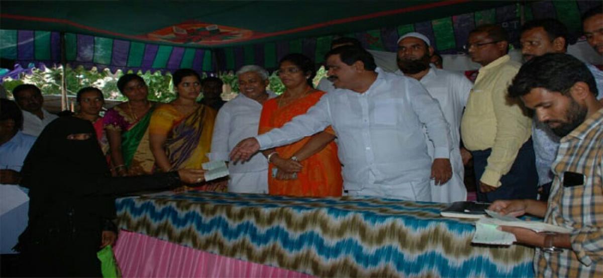 Minister Distributes Kalyana Lakshmi Shaadi Mubarak Cheques