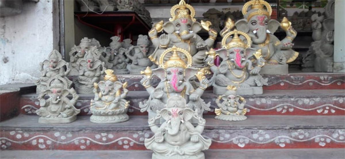 Clay Ganesha idols price hits through the roof