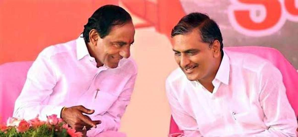 CM KCR and Harish Rao file nomination papers