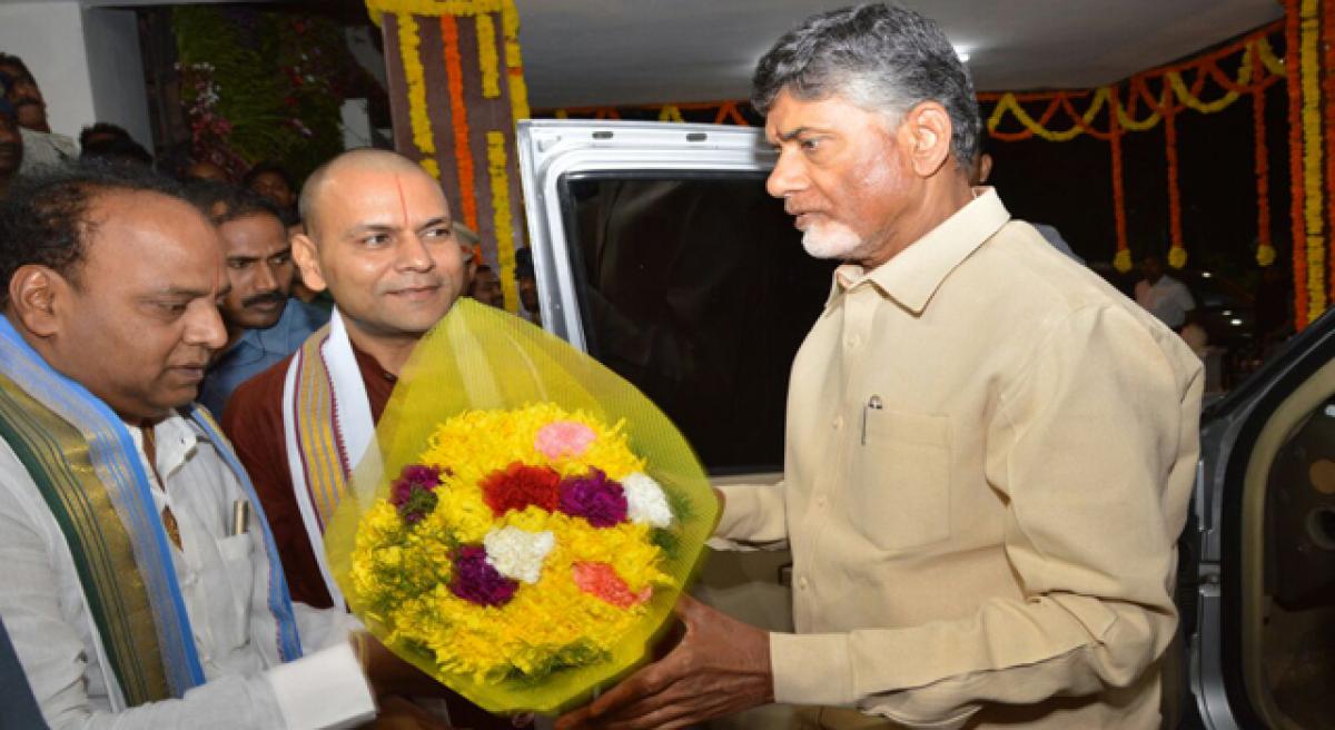 Chandrababu Naidu on 2-day visit to Tirumala